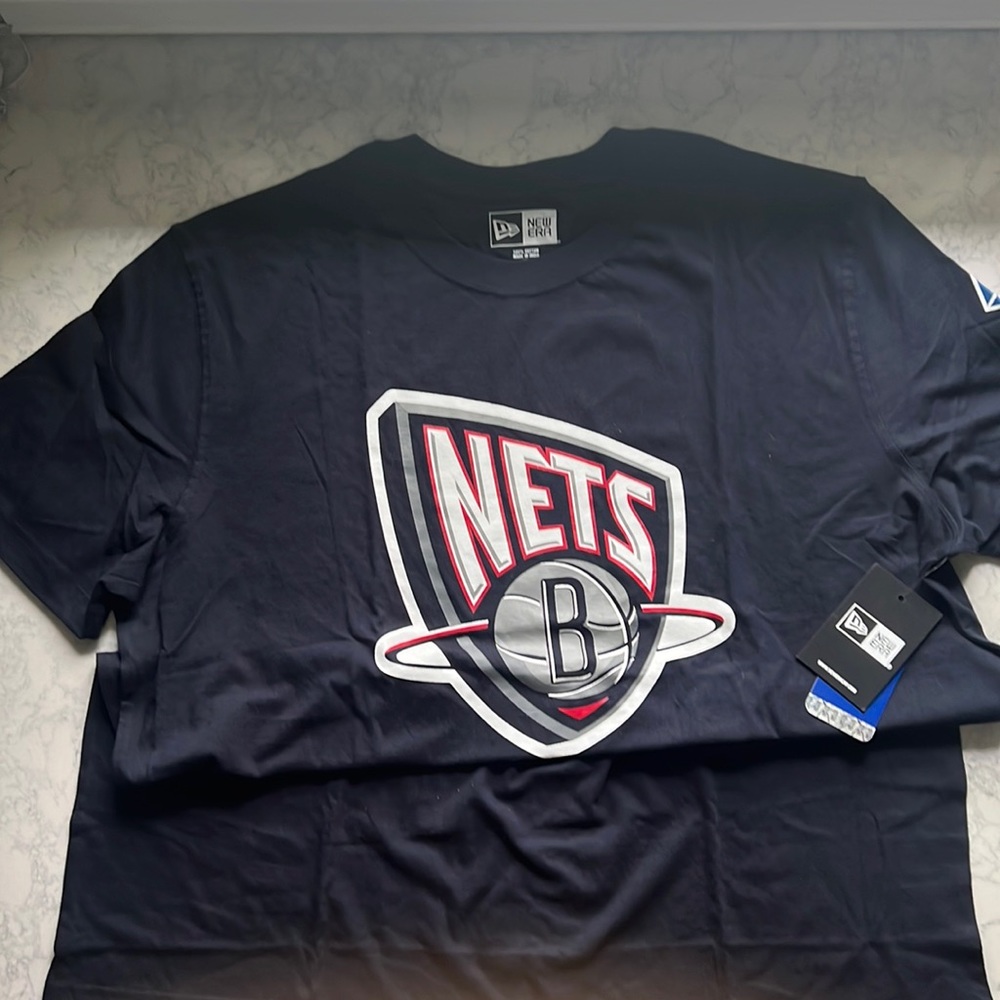 NWT Dark blue cotton official NY Nets tee